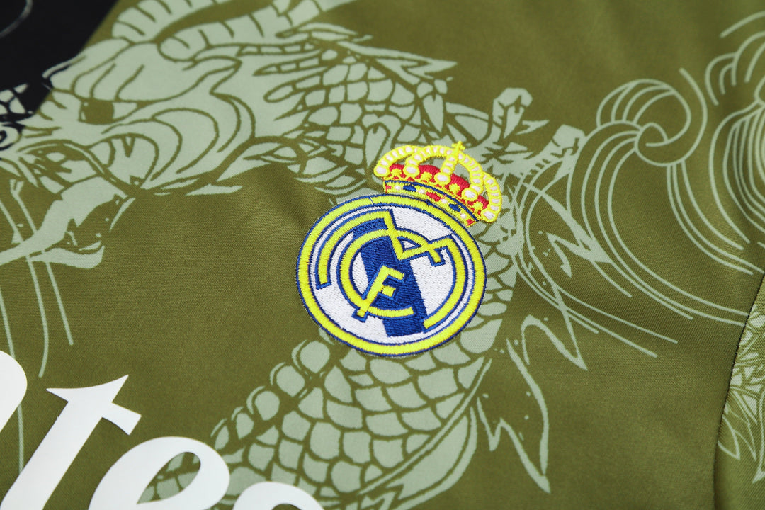 Real Madrid 2025/26 Training Shirt - Black/Moss Green