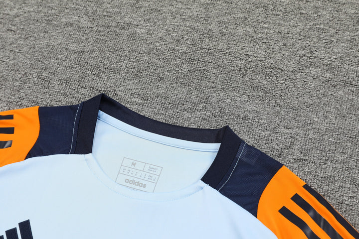 Real Madrid 2024/25 Training Kit - Light Blue/Orange