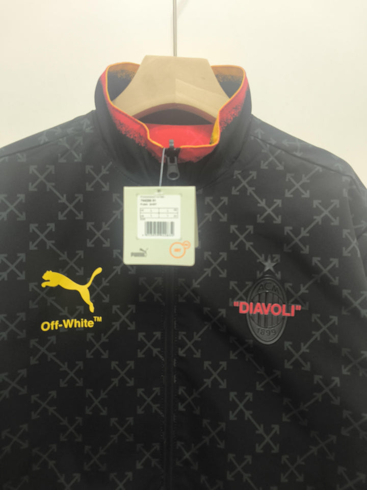 AC Milan Reversible Windbreaker Jacket - Red/Black