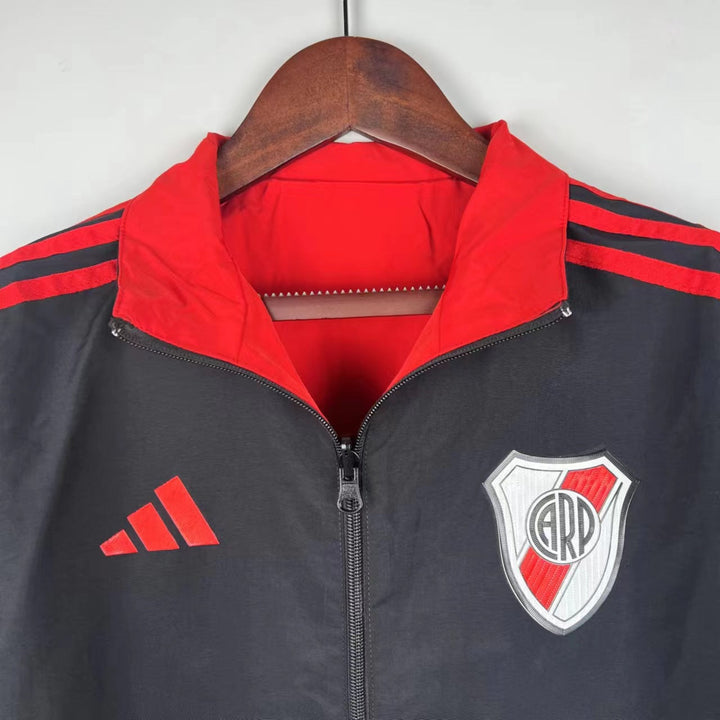 River Plate Windbreaker Jacket - Black/Red