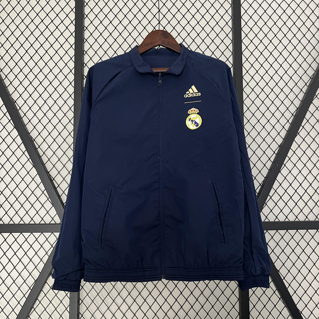Real Madrid Reversible Windbreaker Jacket - Navy Blue