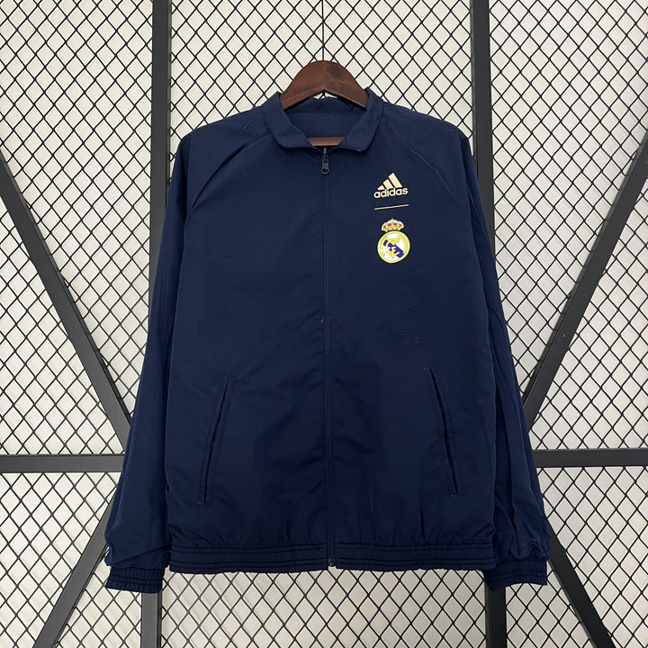 Real Madrid Reversible Windbreaker Jacket - Navy Blue