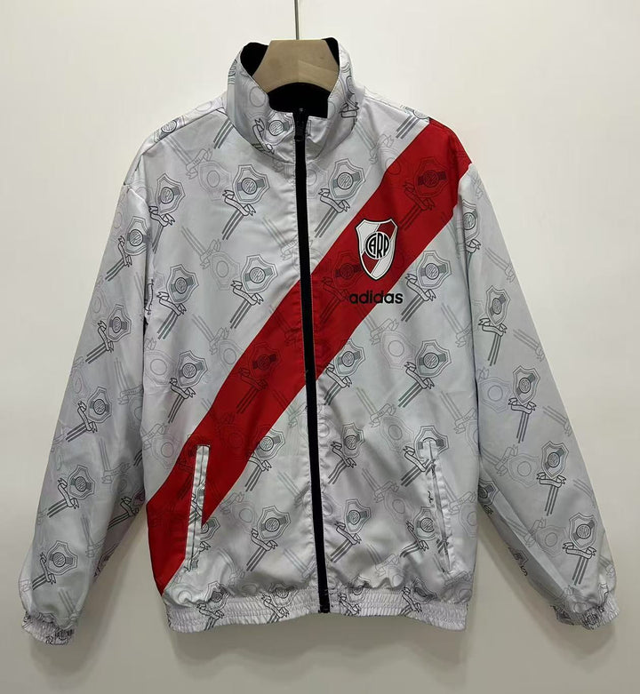 River Plate 1996/97 Windbreaker Jacket - Gray