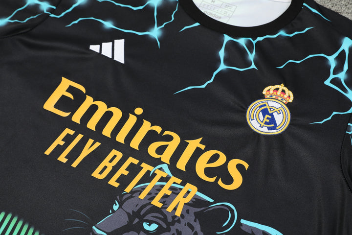 Real Madrid 2024/25 Training Kit - Black/Green