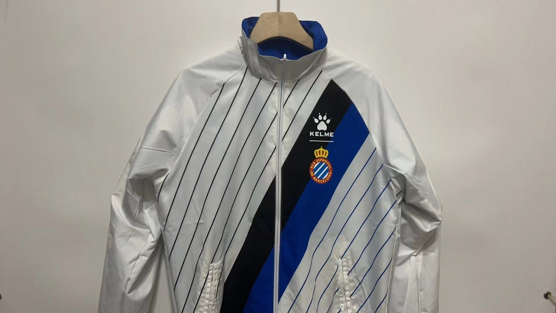 RCD Espanyol Reversible Windbreaker Jacket - White/Blue