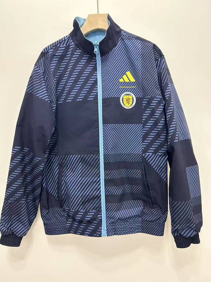 Scotland Reversible Windbreaker Jacket - Light Blue/Navy Blue