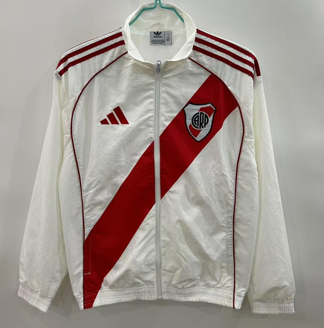 River Plate 2025/26 Windbreaker Jacket - White