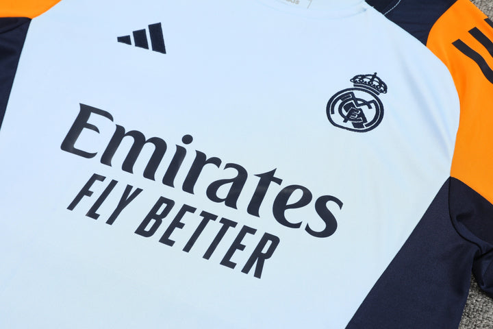 Real Madrid 2024/25 Training Shirt - Light Blue/Orange