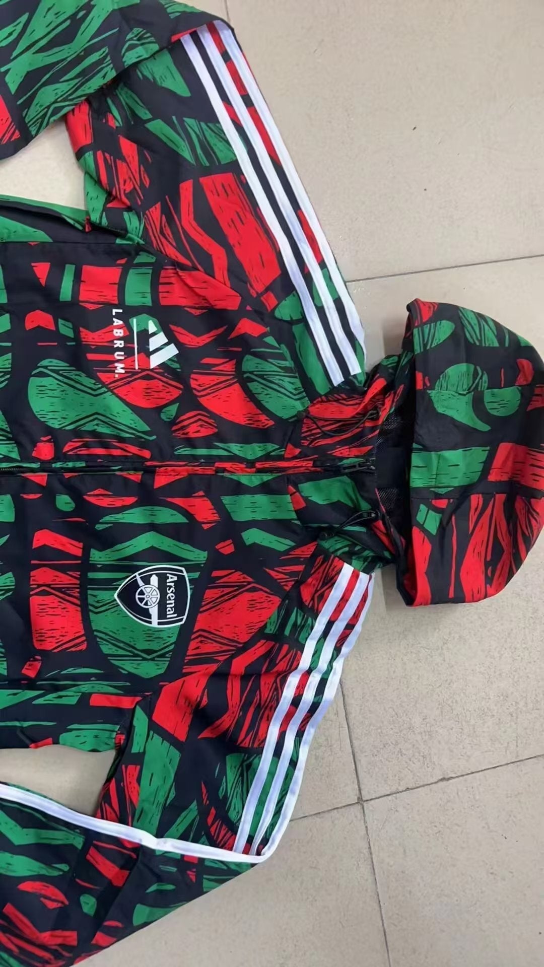 Arsenal 2024/25 Windbreaker Jacket - Red/Green
