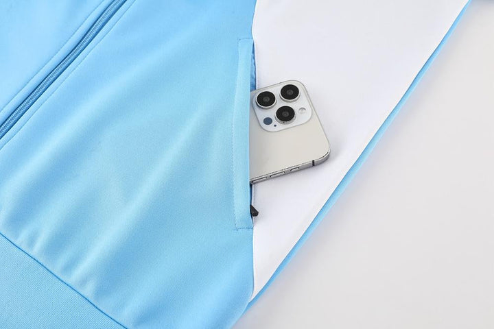 Adidas Jacket - Light Blue/White