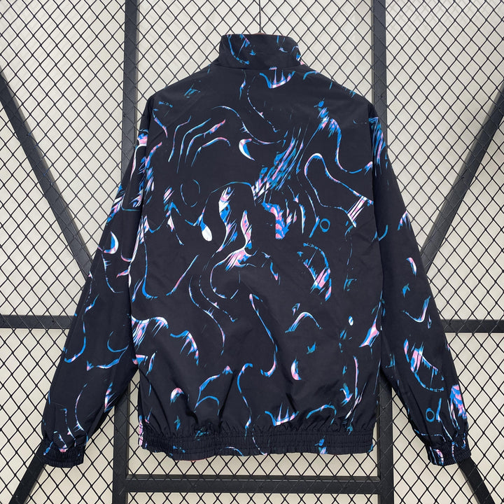 Real Madrid Reversible Windbreaker Jacket - Black/Red