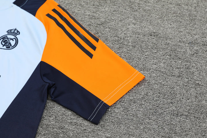 Real Madrid 2024/25 Training Kit - Light Blue/Orange