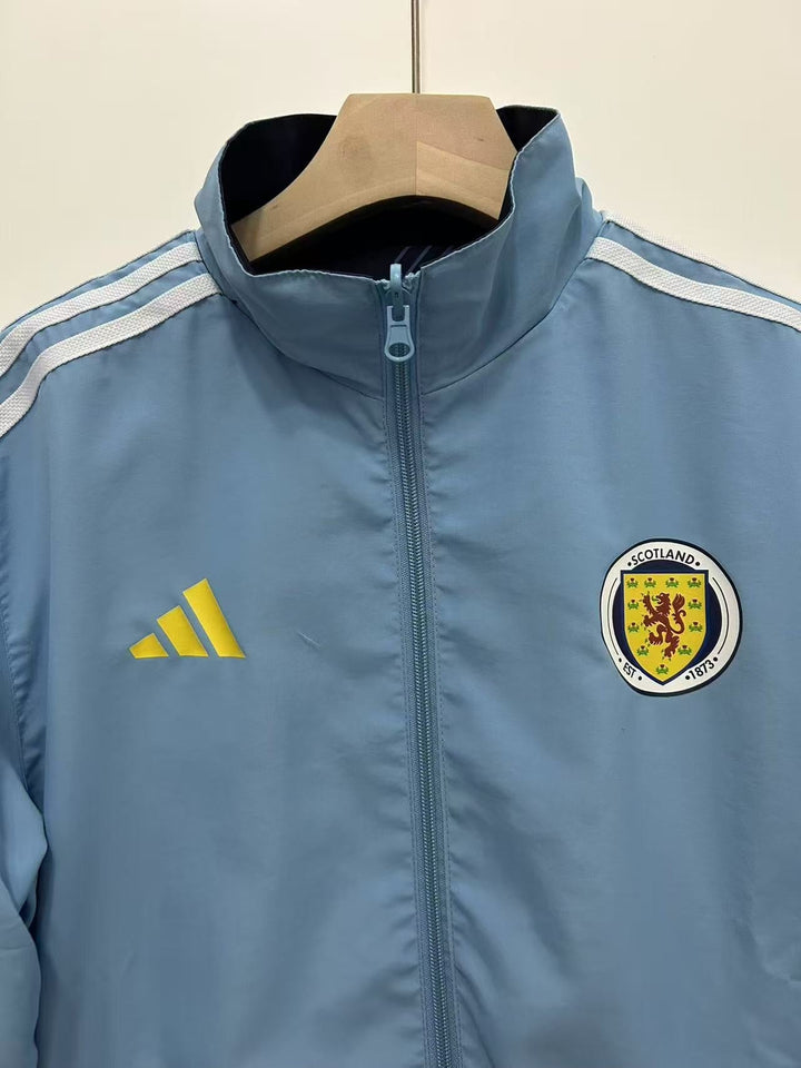 Scotland Reversible Windbreaker Jacket - Light Blue/Navy Blue