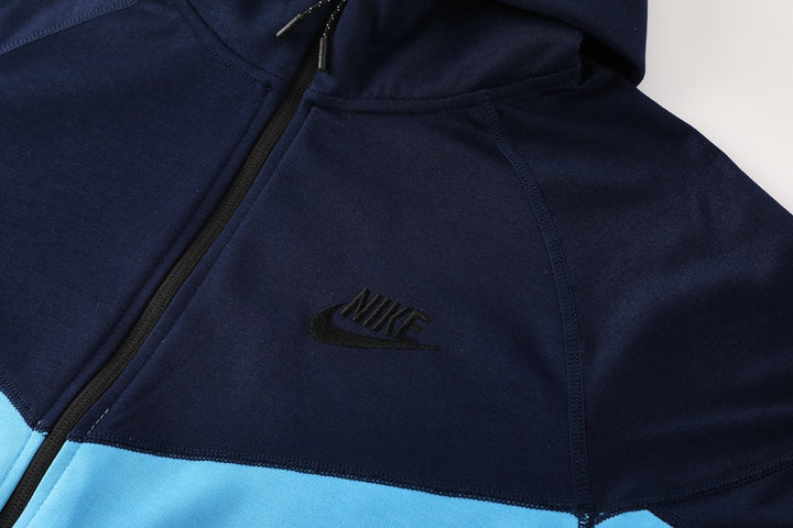 Nike Tech Fleece Jacket - Dark Blue/Light Blue