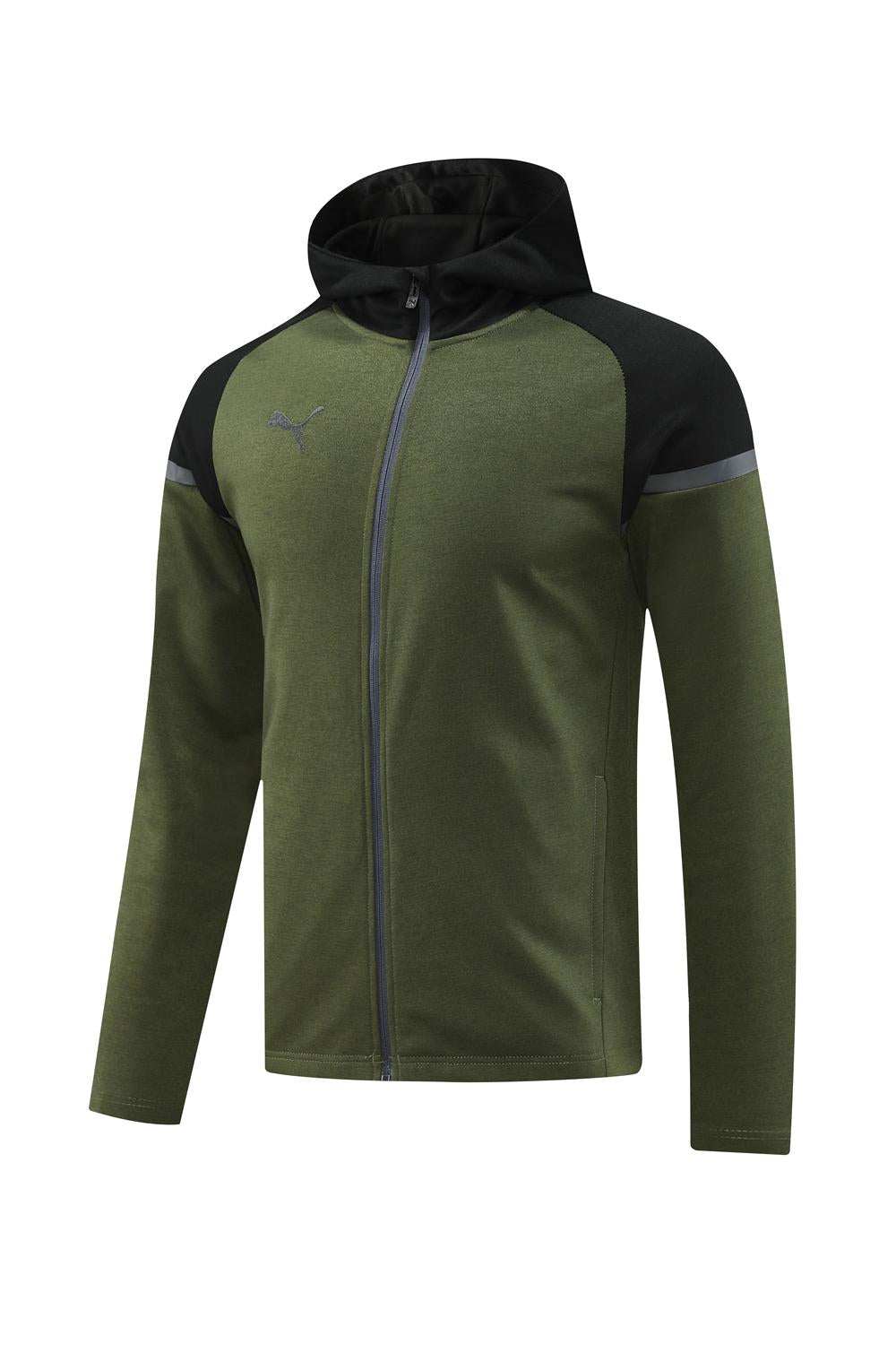 Puma Tech Fleece Jacket - Dark Green/Black