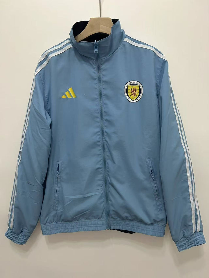 Scotland Reversible Windbreaker Jacket - Light Blue/Navy Blue