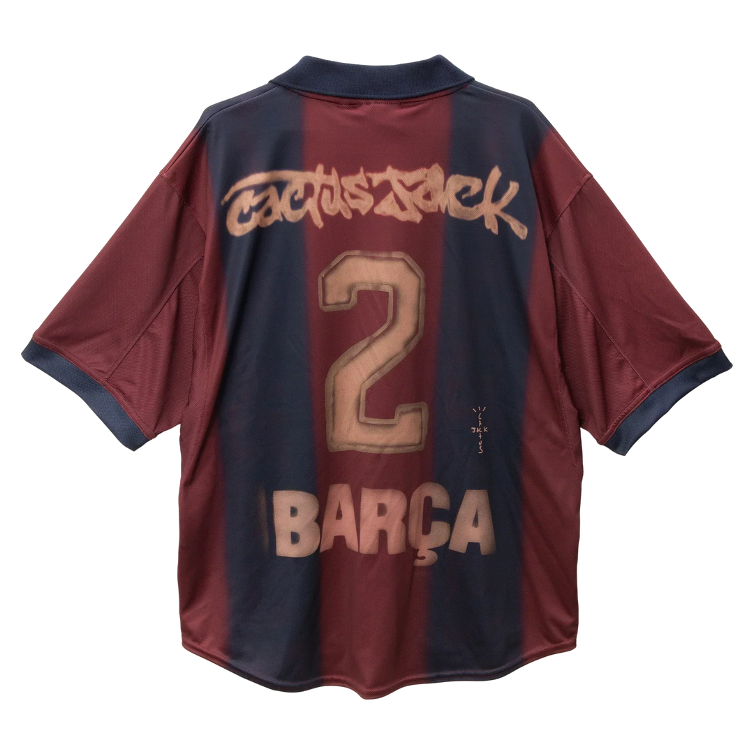 Barcelona 2000/01 Home Retro Skeleton Jersey - Travis Scott