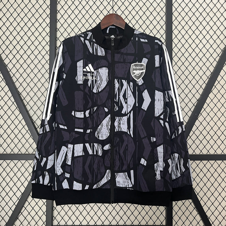 Arsenal 2024/25 Windbreaker Jacket - Black/Gray
