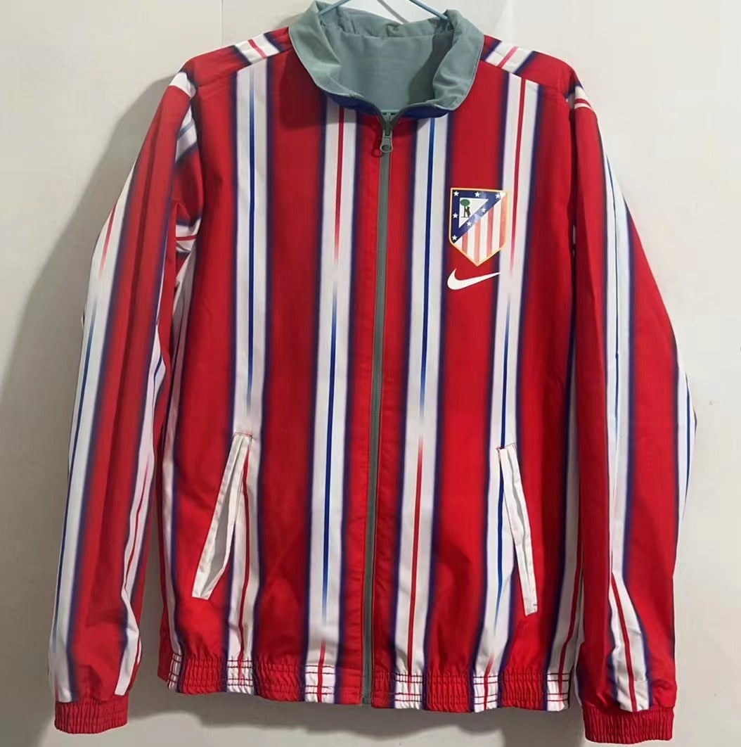 Atletico Madrid Reversible Windbreaker Jacket - Gris/Red