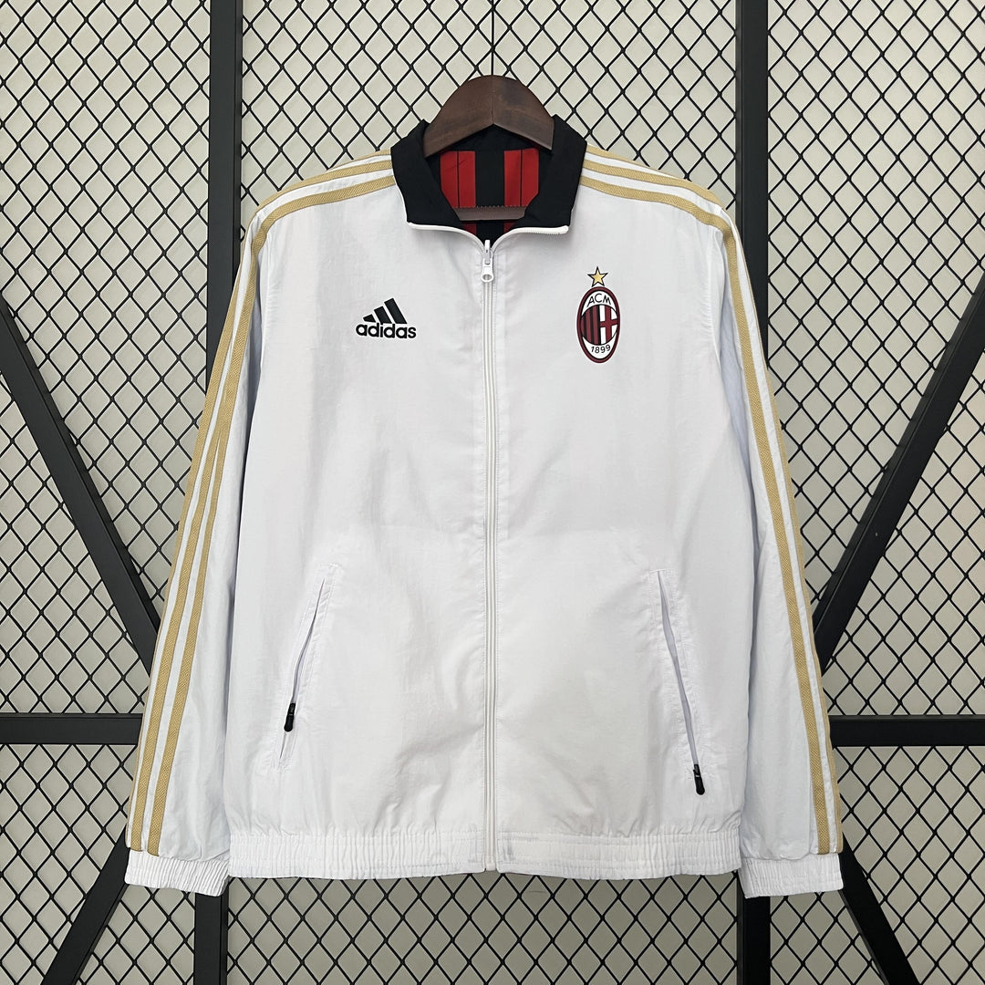 AC Milan Reversible Windbreaker Jacket - Red/White