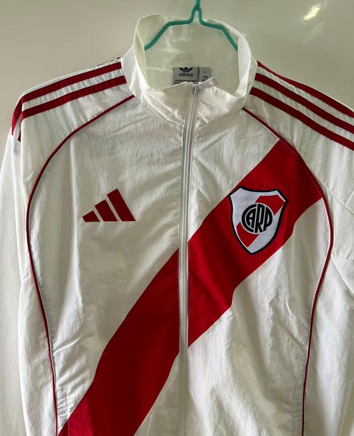 River Plate 2025/26 Windbreaker Jacket - White
