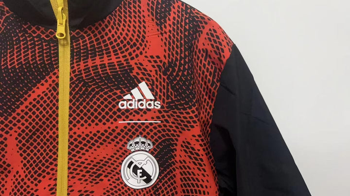 Real Madrid Reversible Windbreaker Jacket - Orange/Yellow