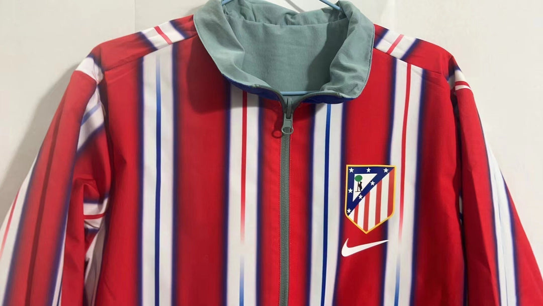 Atletico Madrid Reversible Windbreaker Jacket - Gris/Red
