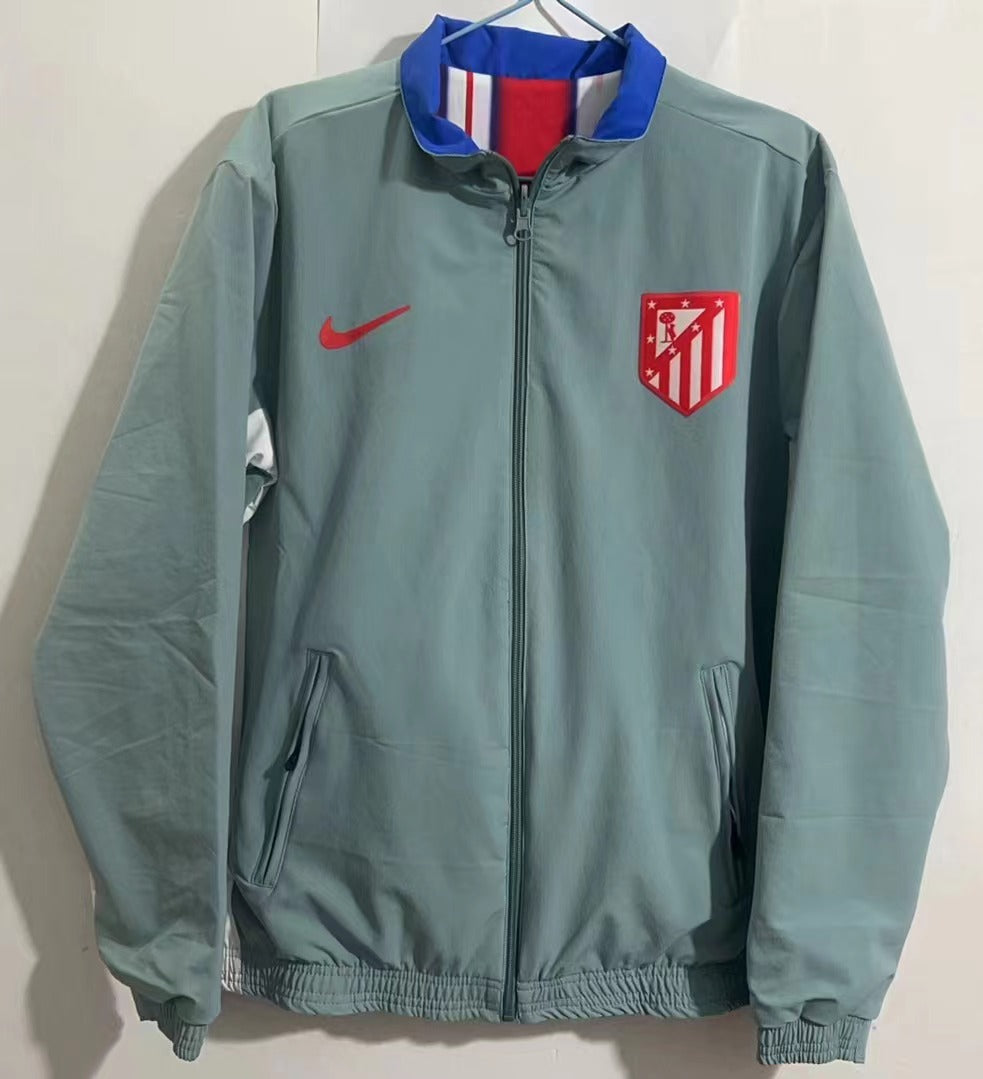 Atletico Madrid Reversible Windbreaker Jacket - Gris/Red