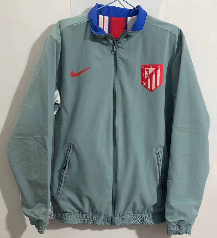 Atletico Madrid Reversible Windbreaker Jacket - Gris/Red