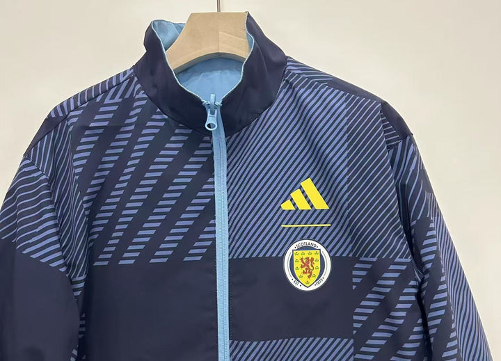 Scotland Reversible Windbreaker Jacket - Light Blue/Navy Blue