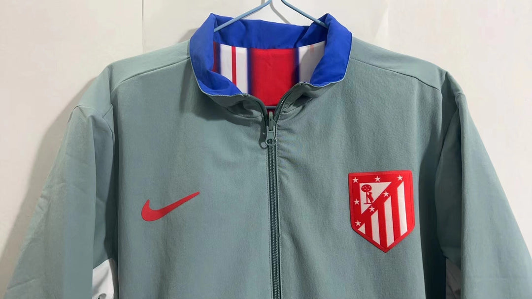 Atletico Madrid Reversible Windbreaker Jacket - Gris/Red
