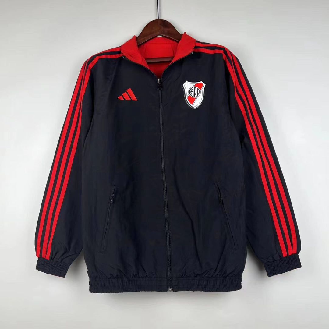 River Plate Windbreaker Jacket - Black/Red