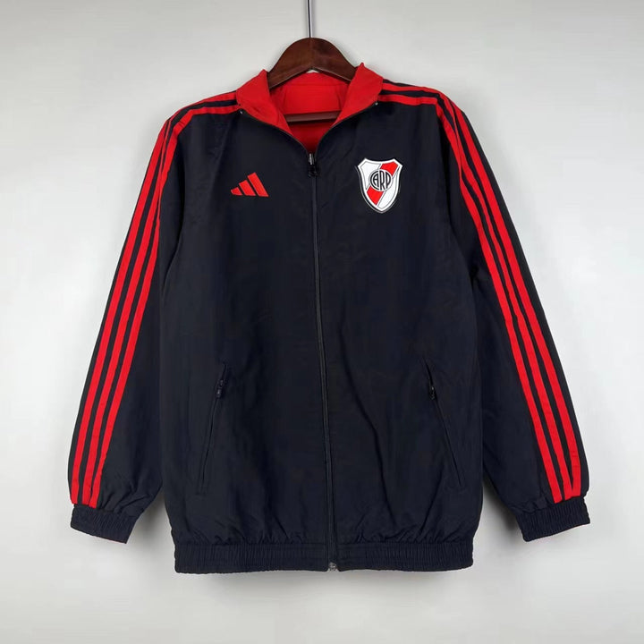 River Plate Windbreaker Jacket - Black/Red