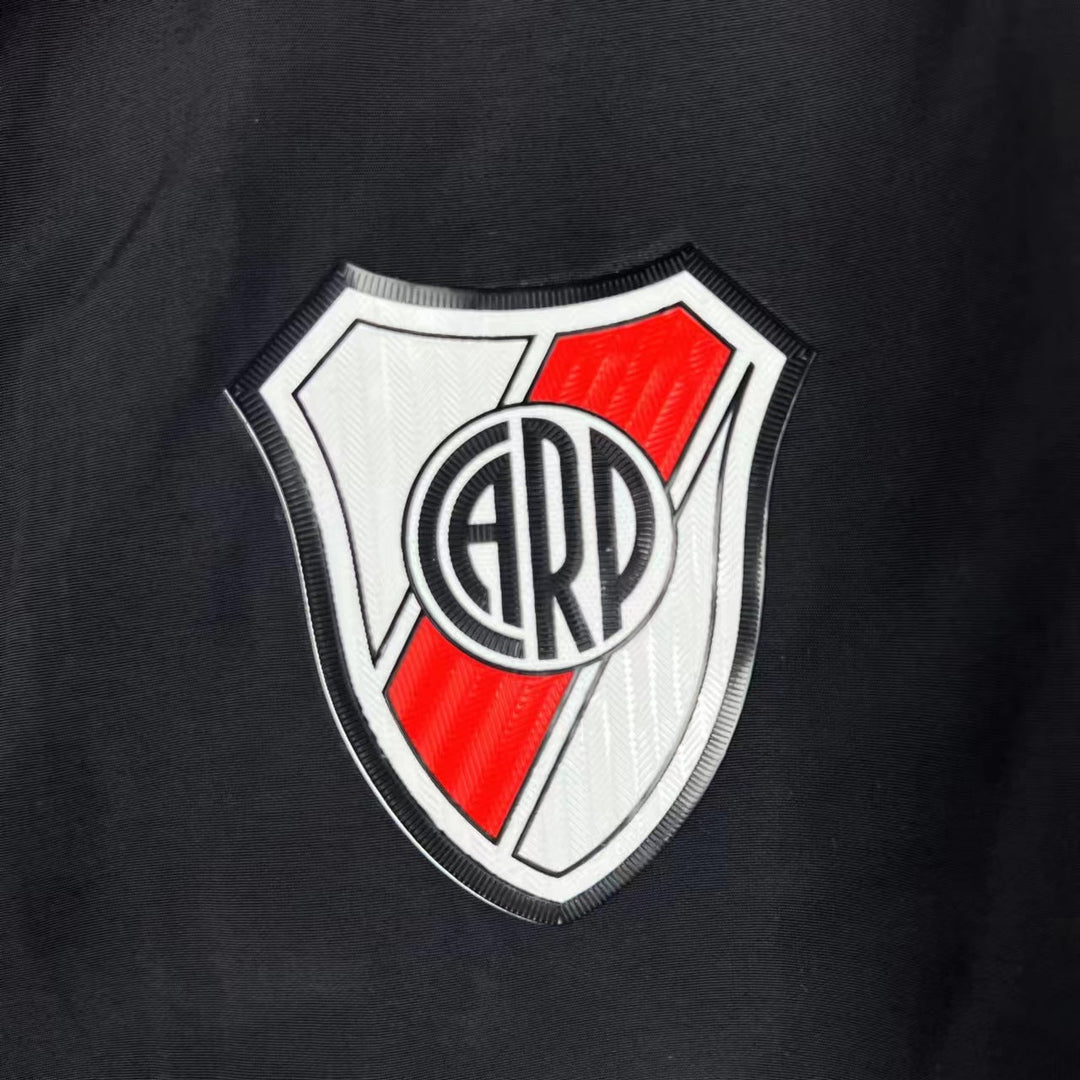River Plate Windbreaker Jacket - Black/Red