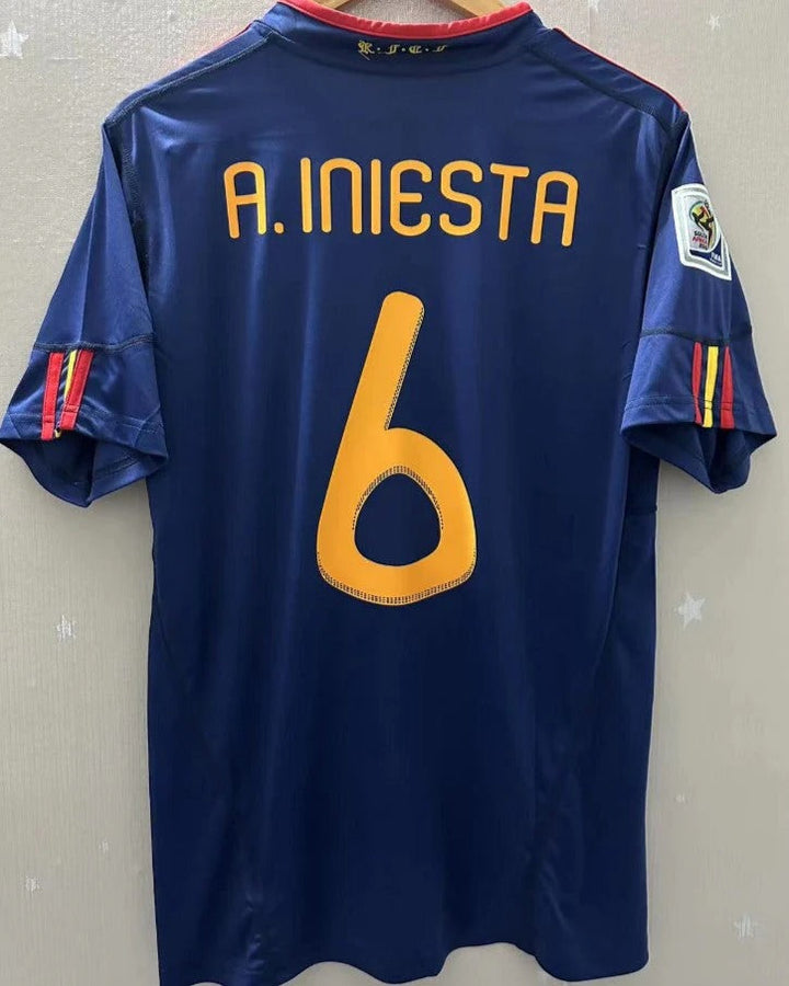 Spain 10/11 Away Retro Shirt - INIESTA #6 (+Patches)