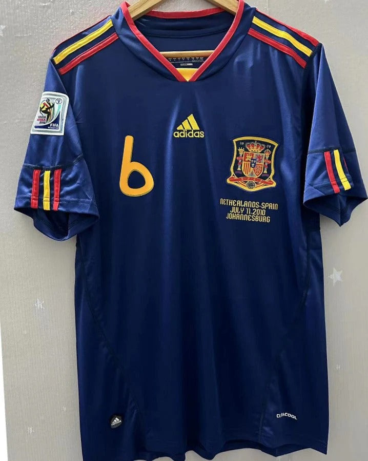 Spain 10/11 Away Retro Shirt - INIESTA #6 (+Patches)
