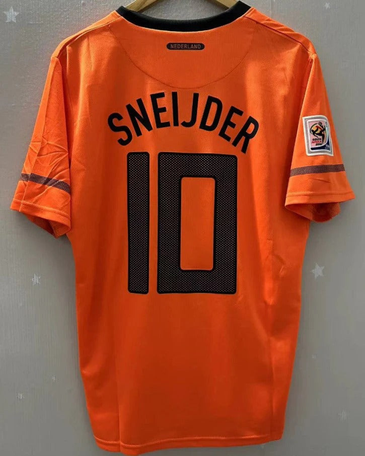 Netherlands 10/11 Home Retro Shirt - SNEIJDER #10 (+Patches)