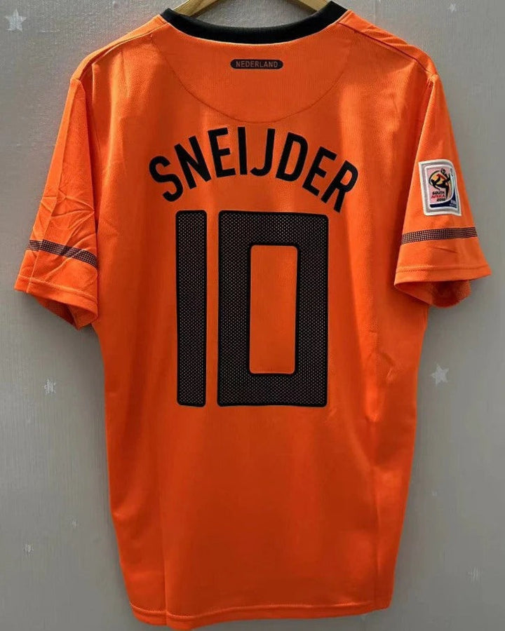 Netherlands 10/11 Home Retro Shirt - SNEIJDER #10 (+Patches)