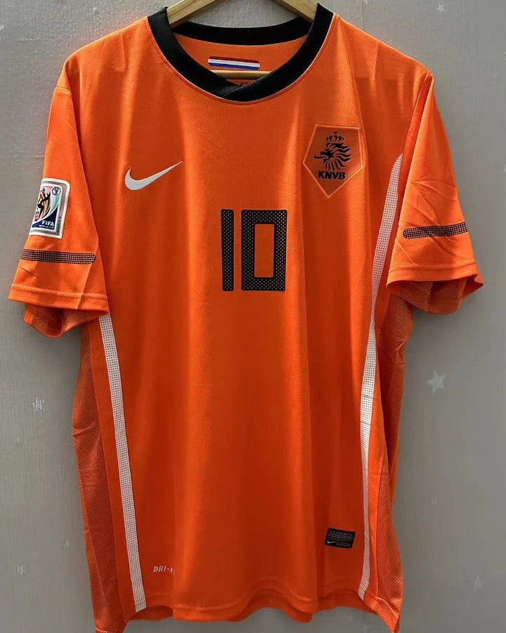 Netherlands 10/11 Home Retro Shirt - SNEIJDER #10 (+Patches)
