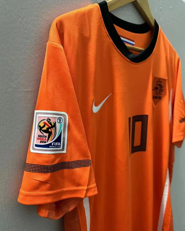 Netherlands 10/11 Home Retro Shirt - SNEIJDER #10 (+Patches)